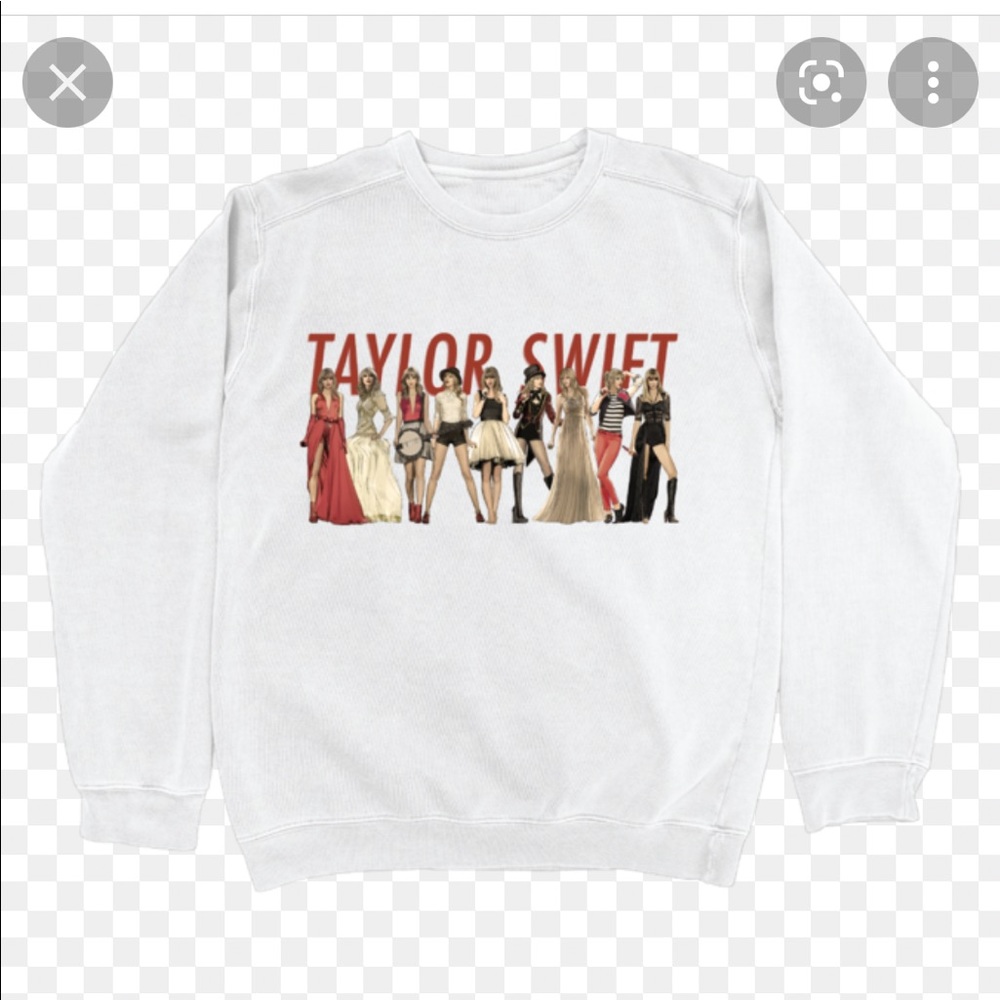 Taylor Swift Red Eras White Crewneck